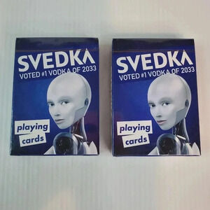 Playing Cards Lot of 2 Svedka Vodka Promotional - #1 Vodka of 2033 PROMO SEALED